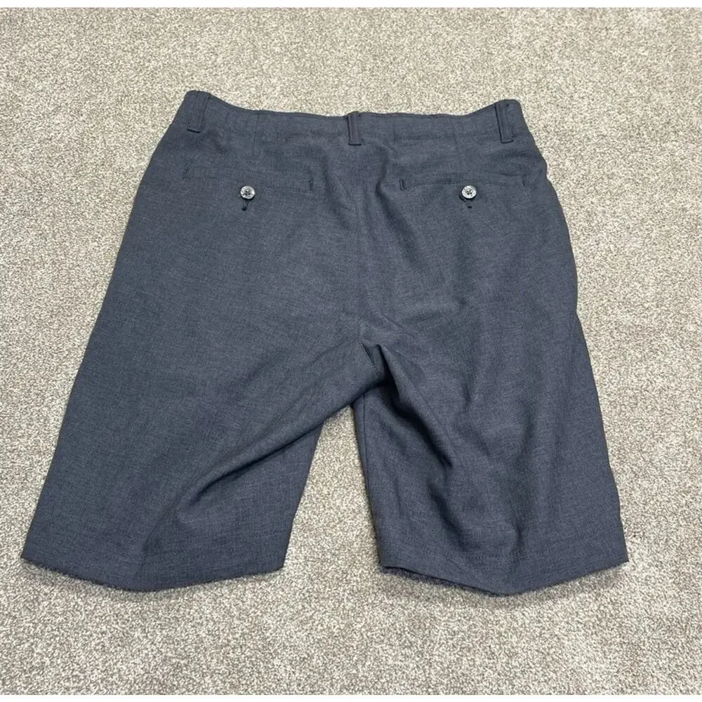 Pebble Beach Men's Flat Front Performance Shorts Size 30 Charcoal Gray Golf